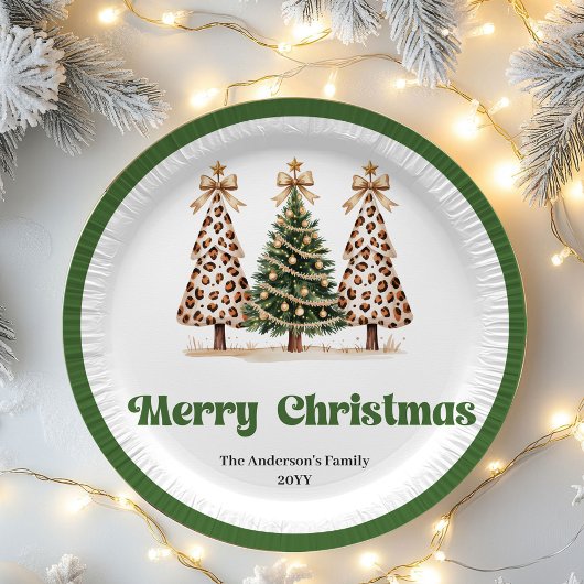 Assiettes En Carton Playful Christmas Tree Editable Personalized Plate