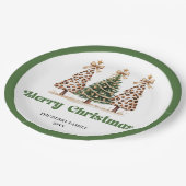 Assiettes En Carton Playful Christmas Tree Editable Personalized Plate (Angle)