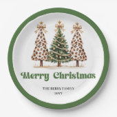 Assiettes En Carton Playful Christmas Tree Editable Personalized Plate (Devant)
