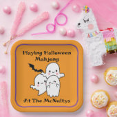 Assiettes En Carton Playing Halloween Mahjong Personalize NAME (Fête)