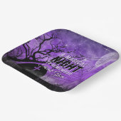 Assiettes En Carton Pleine lune de cimetière Starry Purple Goth (Angulaire)