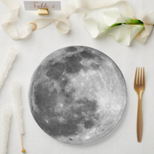 Assiettes En Carton Pleine lune lunatique