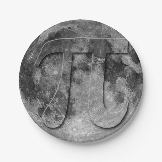 Assiettes En Carton Pleine lune Pi Day Fun (Devant)