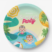 Assiettes En Carton Plongée rétro à cinq ans (Devant)