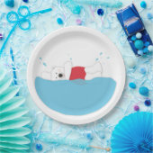 Assiettes En Carton Plongeon d'ours blanc (Fête)