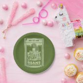 Assiettes En Carton Plongeur café pop art emballage alimentaire illust (Fête)