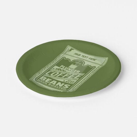 Assiettes En Carton Plongeur café pop art emballage alimentaire illust (Angle)