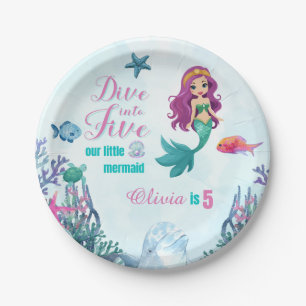 Assiettes En Carton Plongez dans cinq filles de sirènes violettes 5e a