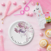 Assiettes En Carton Plorale classique lilas et mariage rose (Fête)