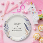 Assiettes En Carton Plum Automne Printemps Été Lavande Sage Mariage (Fête)