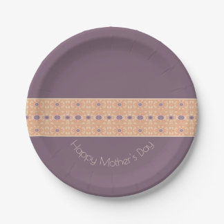 Assiettes En Carton Plum avec Motif