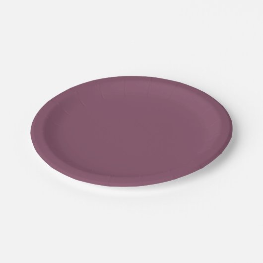 Assiettes En Carton Plum profond tendance - Plaques en papier (Angle)