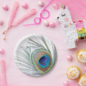 Assiettes En Carton Plume de paon (Fête)