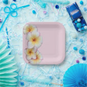 Assiettes En Carton Plumeria fleurit (Fête)
