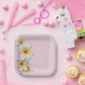 Assiettes En Carton Plumeria fleurit (Fête)