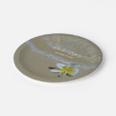 Assiettes En Carton Plumeria Frangipani sur le Mariage de sable (Angle)