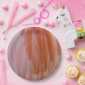 Assiettes En Carton Plumes de Flamant rose dans les tons roses (Fête)