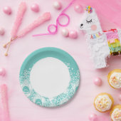 Assiettes En Carton Plumes douces de paon (Fête)