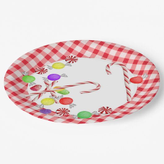 Assiettes En Carton Plums de sucre (Angle)