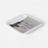 Assiettes En Carton Plus de vin et de fromage (Angulaire)