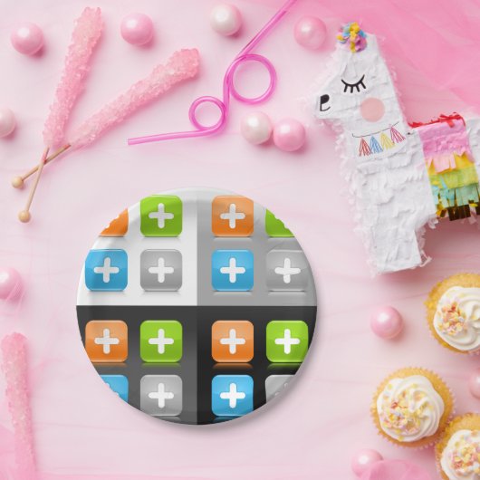 Assiettes En Carton Plus Plaques Papier Icônes (Fête)