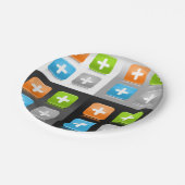 Assiettes En Carton Plus Plaques Papier Icônes (Angle)