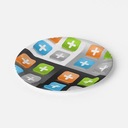 Assiettes En Carton Plus Plaques Papier Icônes (Angle)