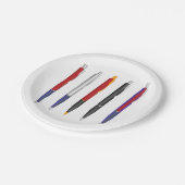 Assiettes En Carton Plusieurs stylos (Angle)