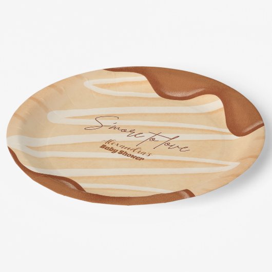 Assiettes En Carton Plutôt aimer Kawaii Baby shower neutre pour les fe (Angle)