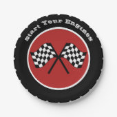 Assiettes En Carton Pneu de la Coupe Rouge (Devant)