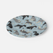 Assiettes En Carton Poches et os Schnauzer (Angle)