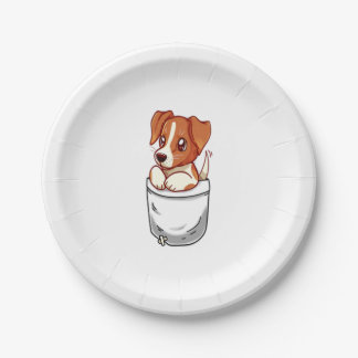 Assiettes En Carton Pocket Cute Jack Russell Terrier