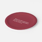 Assiettes En Carton Poème à tarte de Noël amusant Minimal Bourgogne (Angle)