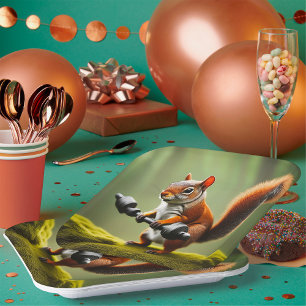 Assiettes En Carton Poids de levage des écureuils