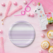 Assiettes En Carton Poignée rayures violettes (Fête)