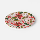 Assiettes En Carton Poinsettia (Angle)