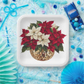 Assiettes En Carton Poinsettia et Disco Ball Plaque en papier (Fête)