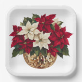 Assiettes En Carton Poinsettia et Disco Ball Plaque en papier (Recto)