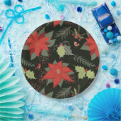 Assiettes En Carton Poinsettia Holly Noël (Fête)