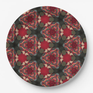 Assiettes En Carton Poinsettia Trifecta  Abstract Design ll 