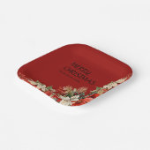 Assiettes En Carton Poinsettias (Angulaire)