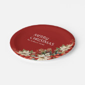 Assiettes En Carton Poinsettias (Angle)
