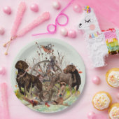 Assiettes En Carton Pointeur à poils courts allemand (Fête)