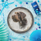 Assiettes En Carton Pointeur À poils durs allemand (Fête)