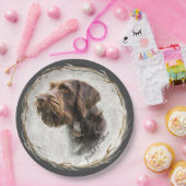 Assiettes En Carton Pointeur À poils durs allemand (Fête)