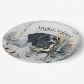 Assiettes En Carton Pointeur anglais, Saison de chasse en bois, Art (Angle)