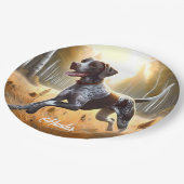 Assiettes En Carton Pointeur court allemand en cours d'exécution (Angle)