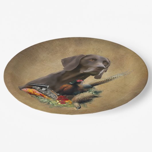 Assiettes En Carton Pointeur Raccourci allemand GSP (Angle)