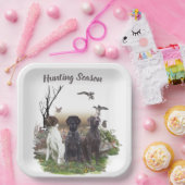 Assiettes En Carton Pointeurs à cheveux courts allemands (GSP), un phè (Fête)