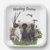 Assiettes En Carton Pointeurs à cheveux courts allemands (GSP), un phè (Recto)